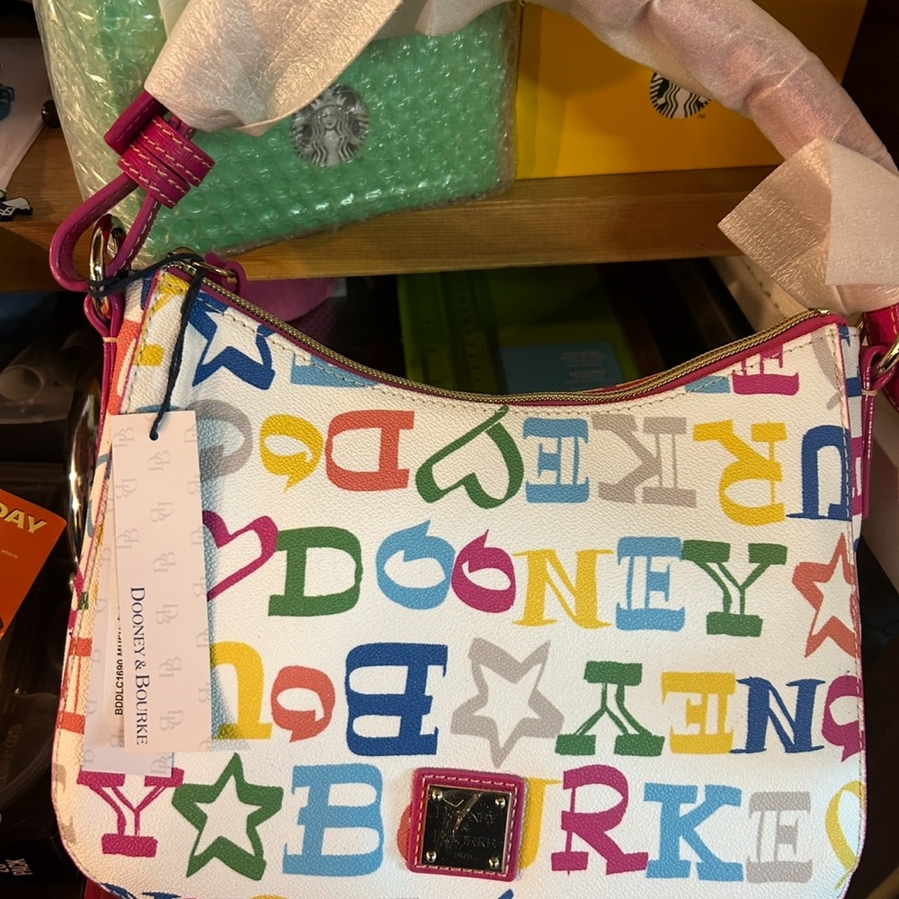 Dooney & Bourke White Alphabet Shoulder Bag